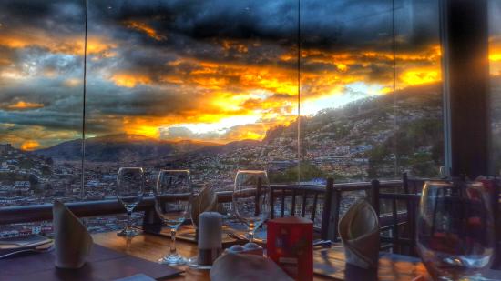 Quito view from a resaurant